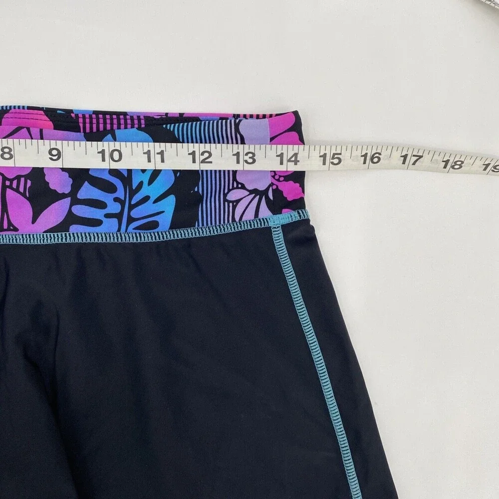 R way Swimwear Girl's Stretch Printed Waistband Pull-On  Skirt Black Size 14.5